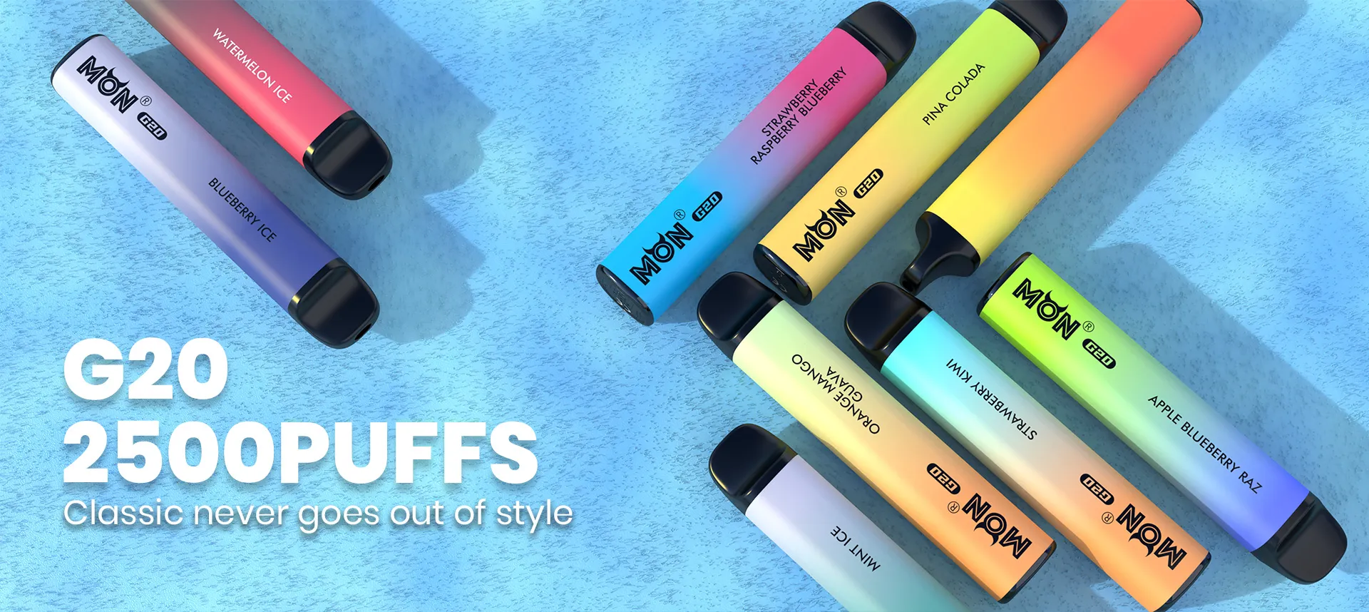 G20 2500 Puffs banner
