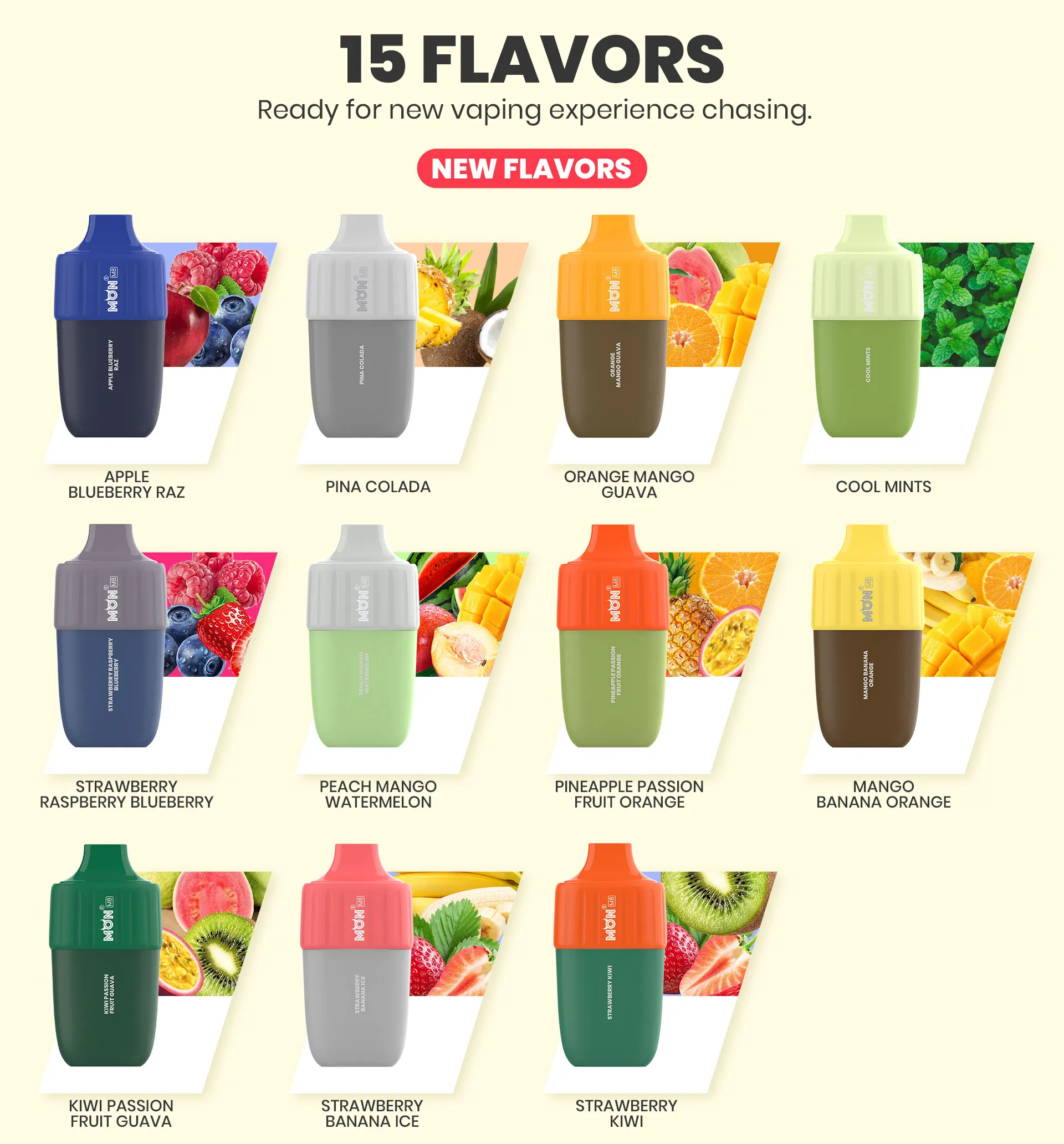 M8 15 flavors